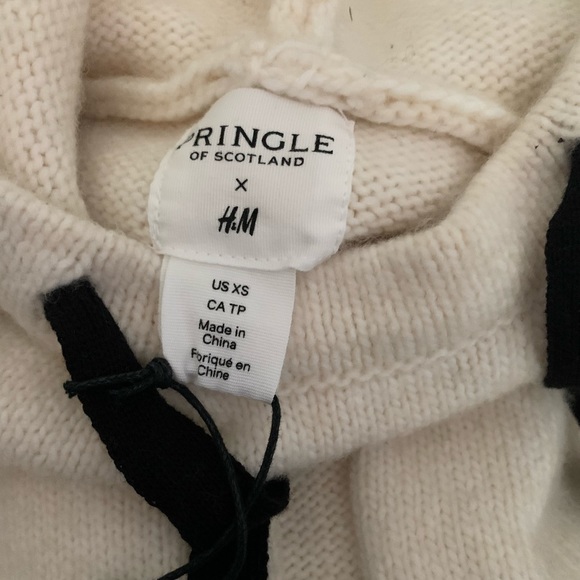 White H&M x Pringle sweater with hood - Picture 4 of 4